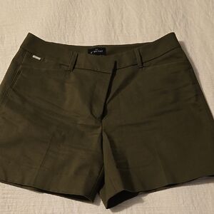 White House Black Market Green Bermuda Shorts Tailored Cotton Blend